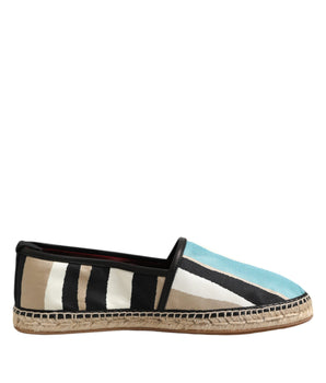 Dolce &amp; Gabbana Multicolor Stripes Canvas Flat Espadrille Shoes