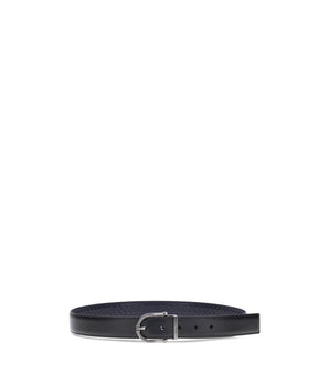 Ferragamo Black Calf Leather Bos Taurus Belt