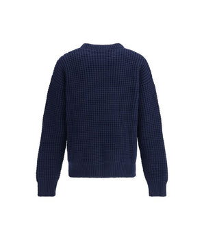 Jil Sander Blue Fleece Wool Sweatshirt