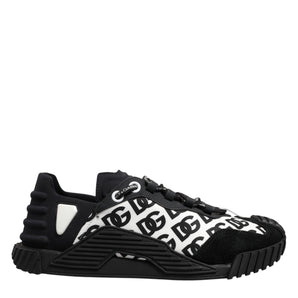 Dolce & Gabbana Black Logo Lace Up Low Top NS1 Sneakers Shoes