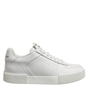 Dolce & Gabbana White Miami Leather Low Top Men Sneakers Shoes