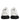 Dolce & Gabbana White Black Logo Leather Lace Up Sneakers Shoes