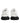 Dolce & Gabbana White Black Logo Leather Lace Up Sneakers Shoes