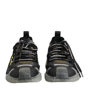 Dolce & Gabbana Black Lace Up Low Top NS1 Sneakers Shoes