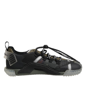 Dolce & Gabbana Black Lace Up Low Top NS1 Sneakers Shoes
