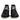 Dolce & Gabbana Black White Leather Ankle Boots Shoes