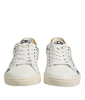 Dolce &amp; Gabbana White Leather MILANO Low Top Sneakers