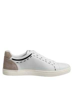 Dolce &amp; Gabbana White Leather MILANO Low Top Sneakers