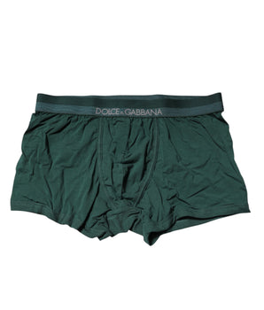 Dolce & Gabbana Green Cotton Regular Men Boxer Brief Underwear