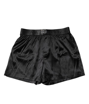 Dolce & Gabbana Black Logo Waist Regular Boxer Shorts Underwear