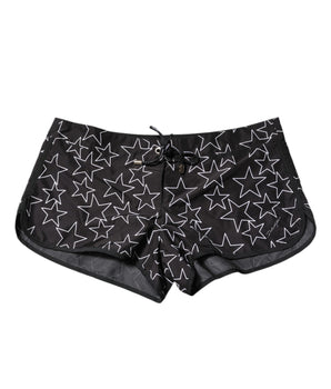 Dolce & Gabbana Black Star Print Beachwear Shorts Swimwear