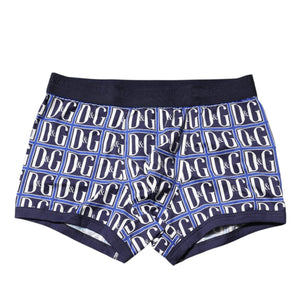 Dolce & Gabbana Blue Logo Print Regular Boxer Brief Underwear