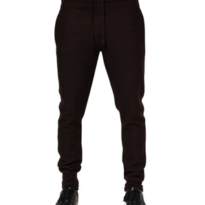 Dolce & Gabbana Brown Cashmere Men Jogger Sweatpants Pants