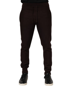 Dolce &amp; Gabbana Brown Cashmere Men Jogger Sweatpants Pants