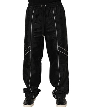 Dolce & Gabbana Black Cotton Straight Jogger Sweatpants Pants