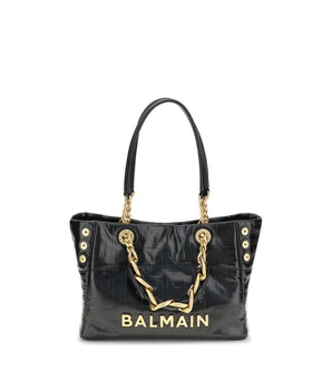 Balmain Black Calf Leather Bos Taurus Shoulder Bag
