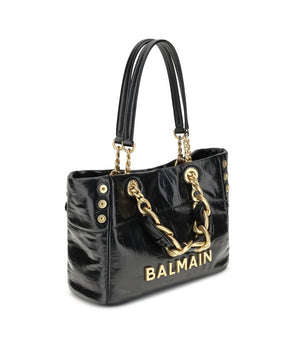 Balmain Black Calf Leather Bos Taurus Shoulder Bag