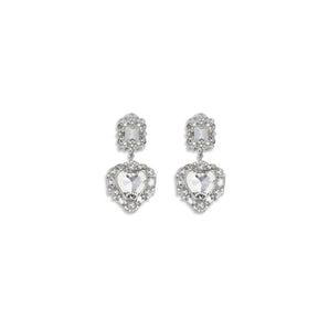 Self-Portrait Earrings with heart-shaped pendant