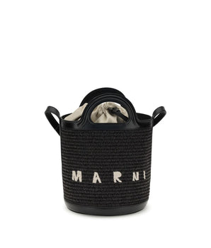 Marni Black Cotton Backet Bag