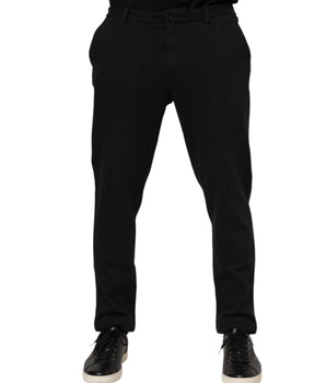 Dolce & Gabbana Dark Gray Viscose Dress Men Pants