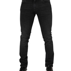 Dolce & Gabbana Black Washed Cotton Skinny Denim Jeans