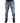 Dolce & Gabbana Blue Washed Tattered Logo Plaque Denim Jeans