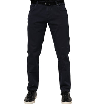 Dolce & Gabbana Blue Cotton Tapered Denim Jeans