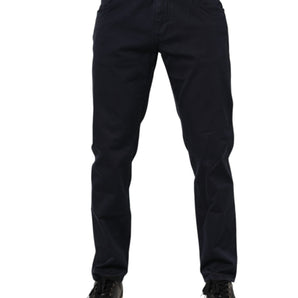 Dolce & Gabbana Blue Cotton Tapered Denim Jeans
