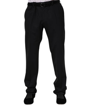 Dolce & Gabbana Black Wool Formal Dress Pants