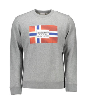 Napapijri Gray Cotton Men Sweater