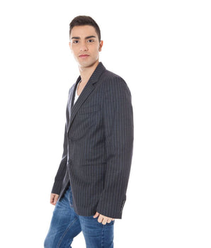 Calvin Klein Gray Wool Men Jacket