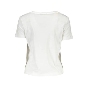 Guess Jeans White Cotton Tops & T-Shirt