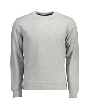 North Sails Gray Cotton Men Sweater