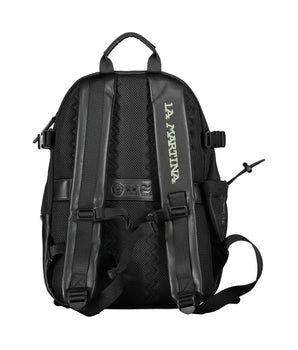La Martina Black Polyester Backpack