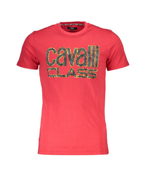 Cavalli Class Red Cotton T-Shirt