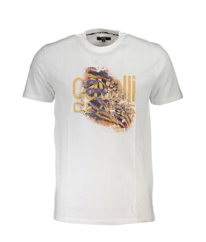 Cavalli Class White Cotton T-Shirt