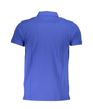 Cavalli Class Blue Cotton Polo Shirt