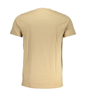 Cavalli Class Beige Cotton T-Shirt