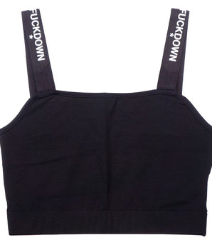Comme Des Fuckdown Black Cotton Women Top