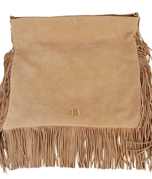 Baldinini Trend Beige Calfskin Women Crossbody Bag