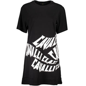 Cavalli Class Black Cotton Dress