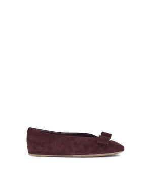 Ferragamo Bordeaux Goatskin Ballet Flats