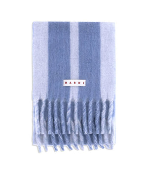 Marni Light Blue Wool Scarf
