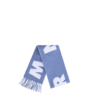 Marni Light Blue Wool Scarf