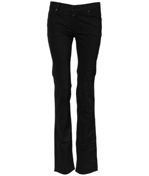 Ermanno Scervino Black Cotton Stretch Flared Bootcut Denim Jeans