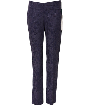 BENCIVENGA Purple Jacquard High Waisted Pants