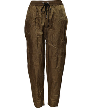 Dsquared² Brown Mid Waisted Women Sweatpants Pants