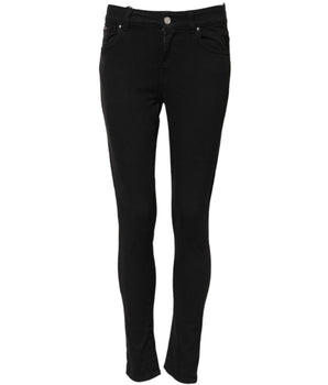 Dolce & Gabbana Black Cotton Skinny Mid Waist Denim Jeans