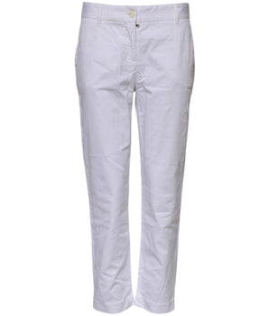 Dolce & Gabbana White Cotton Stretch Mid Waist Jeans