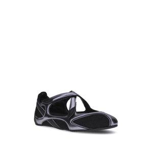 The Attico Black Polyethylene Ballet Flats